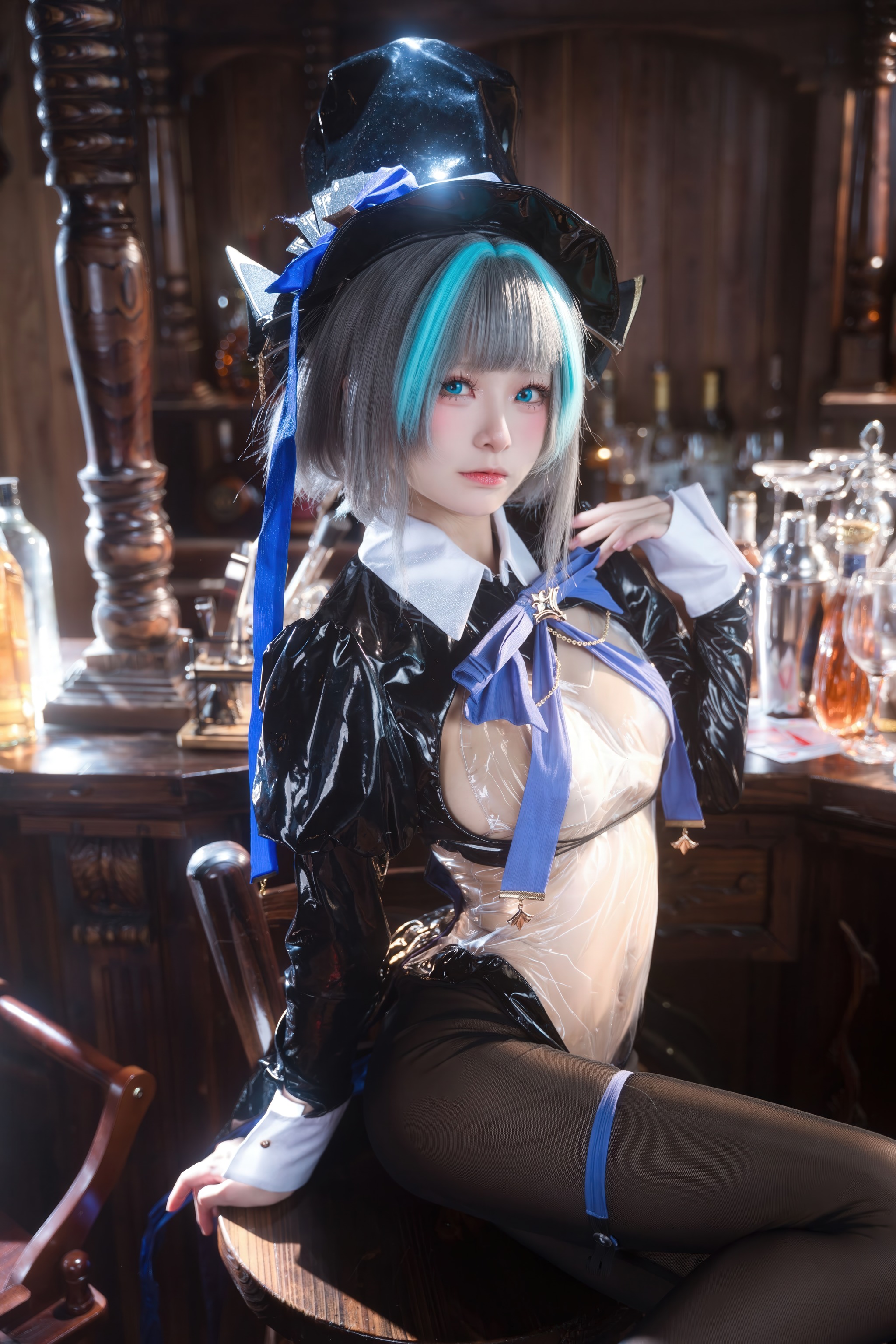 图片[1]-九柒喵 – NO.039 碧蓝航线 柴郡兔女郎 [58P]-XikXak